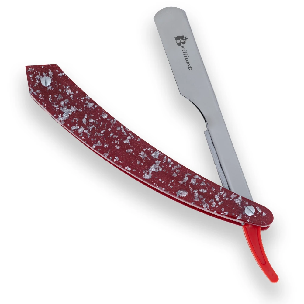 Silver Finish Razors with Red and Silver Handle