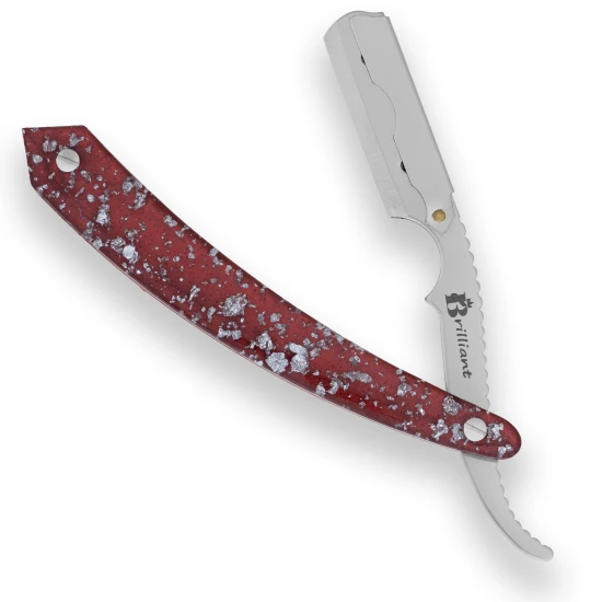 Stainless Steel Blade Razor With Mahroon and Silver Design Handle