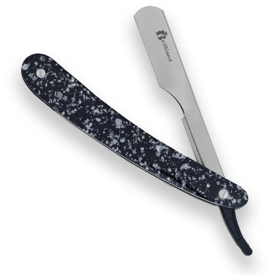 Stainless Steel Blade Razor with Silver and Balck Round Design Handle