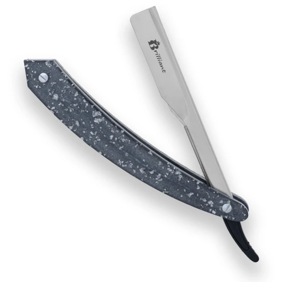 Stainless Steel Blade Razor with Silver and Dark Gray Design Handle