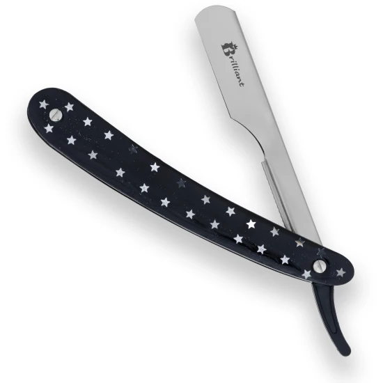 Stainless Steel Blade Razor with Silver Star and Balck Design Handle