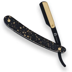 Gold and Black Finish Razor with Gold and Black Design Handle