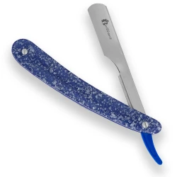 Stainless Steel Blade Razor with Silver and Light Blue Design Handle